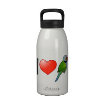 I Love Derbyan Parakeets Drinking Bottles