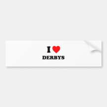 I Love Derbys Bumper Sticker