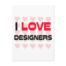 I LOVE DESIGNERS postcards