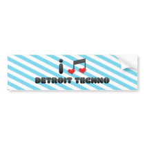 I Love Detroit Techno Bumper Sticker