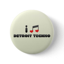 I Love Detroit Techno Pin
