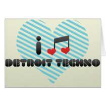 I Love Detroit Techno Card