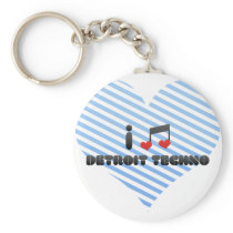 I Love Detroit Techno Key Chain