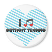 I Love Detroit Techno Magnet