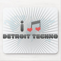 I Love Detroit Techno Mousepads