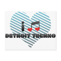 I Love Detroit Techno Post Cards