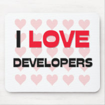 I LOVE DEVELOPERS mousepads by professions I LOVE DEVELOPERS mousepads