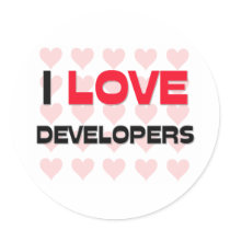 I LOVE DEVELOPERS stickers by professions I LOVE DEVELOPERS stickers