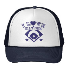 I Love Diamonds Baseball Trucker Hat
