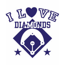 I Love Diamonds Baseball t-shirts