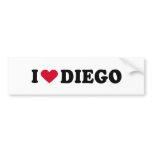 I LOVE DIEGO BUMPER STICKERS
