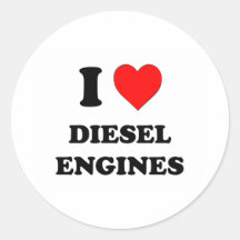 I Love Diesel Engines Sticker