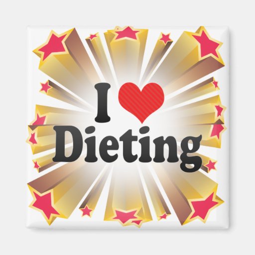 I Love Dieting Refrigerator Magnet