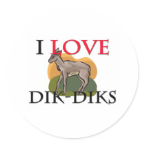 I Love Dik-Diks stickers by tshirtshirts I Love Dik-Diks stickers