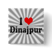 I Love Dinajpur, Bangladesh Pinback Buttons