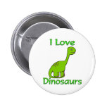 I Love Dinosaurs Button
