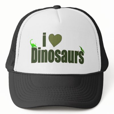 I Love Dinosaurs Mesh Hat by worldsfair