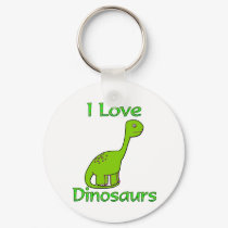 I Love Dinosaurs keychains