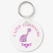 I Love Dinosaurs keychains