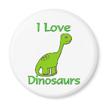 I Love Dinosaurs magnets