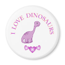 I Love Dinosaurs magnets