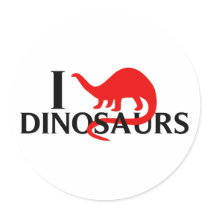 I Love Dinosaurs Stickers