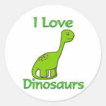 I Love Dinosaurs Stickers