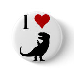 I Love Dinosaurs - T-Rex Buttons