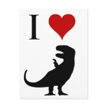 I Love Dinosaurs - T-Rex Post Card