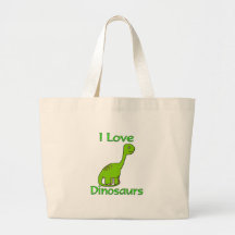 I Love Dinosaurs Tote Bags