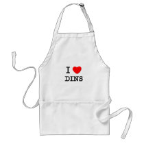I Love Dins Apron