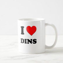 I Love Dins Coffee Mug