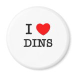 I Love Dins magnets