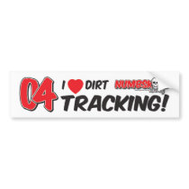 I Love Dirt Tracking Bumper Sticker