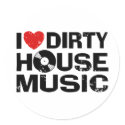 I Love Dirty House Music stickers by magarmor I Love Dirty House Music stickers