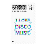 I Love Disco Postage Stamp