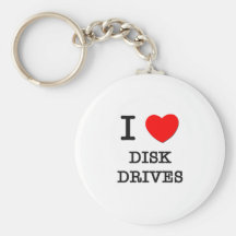 I Love Disk Drives Keychain