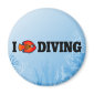 I Love Diving Round Magnet