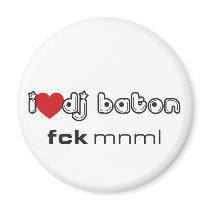 I LOVE DJ BATON ROUND MAGNET by KgbeatsRecords I LOVE DJ BATON ROUND MAGNET