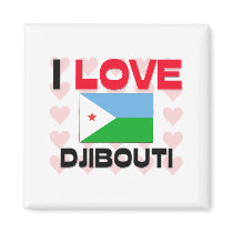 I Love Djibouti magnets by tshirtshirts I Love Djibouti magnets
