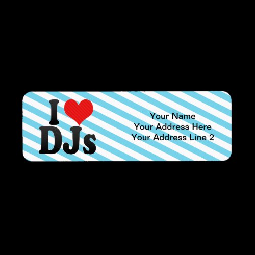 I Love DJs Return Address Labels