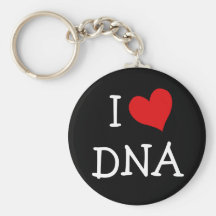 I Love DNA Keychain