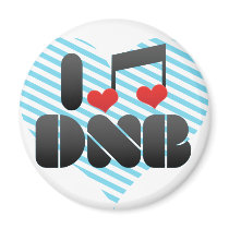 I Love DNB Refrigerator Magnets