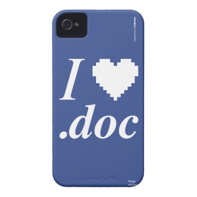 I LOVE .DOC IPHONE 4 CASE-MATE CASE