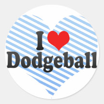 I Love Dodgeball Stickers