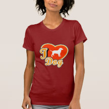 I LOVE DOG RETRO shirt and gifts