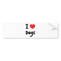 I love Dogs Bumper Stickers