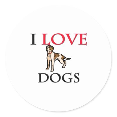 i love dogs stamp
