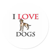 I Love Dogs stickers by tshirtshirts I Love Dogs stickers
