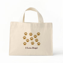 "I Love Dogs!" Tote Bag bags